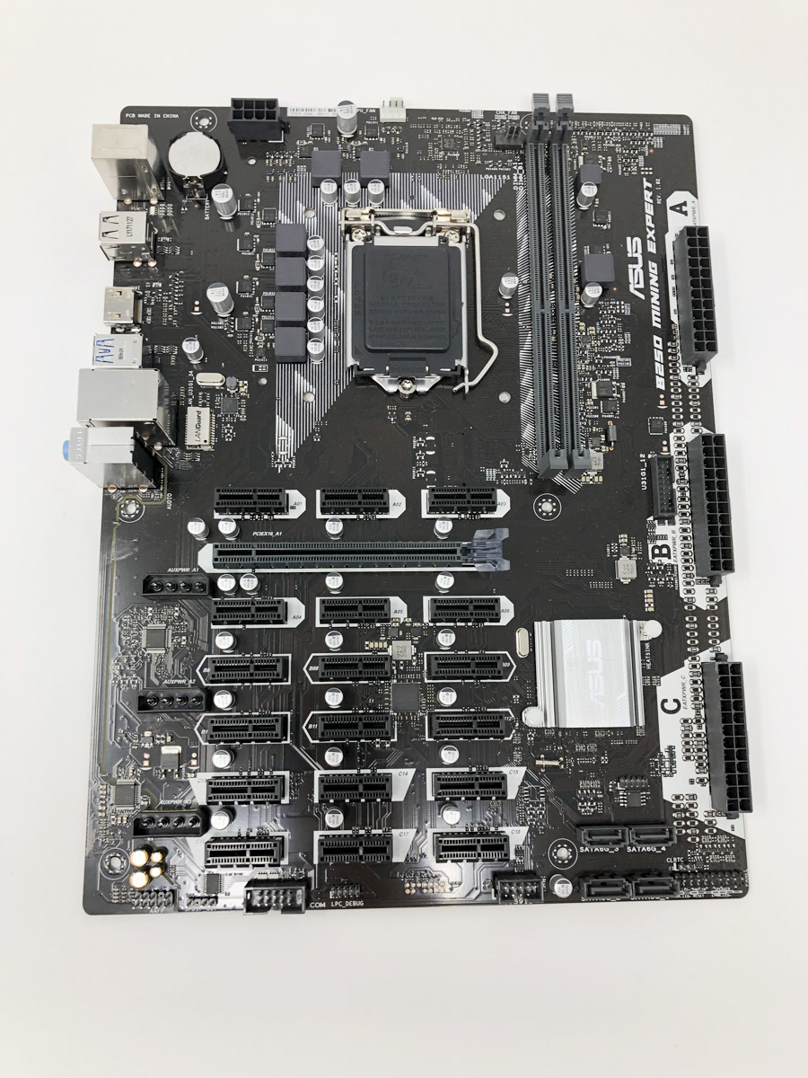 ASUS B250 Mining Expert Intel Motherboard 19 Slot - Complete w