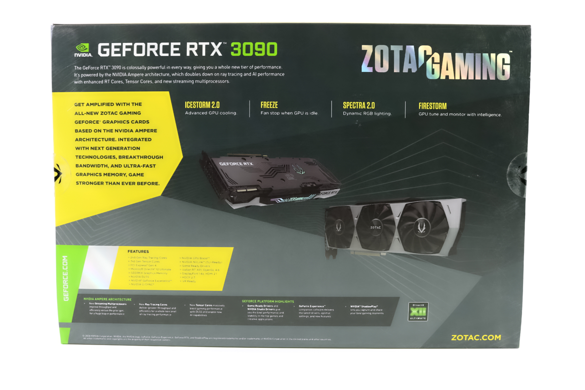 Zotac GeForce RTX 3090 24GB Trinity OC GPU w/Box | 1yr