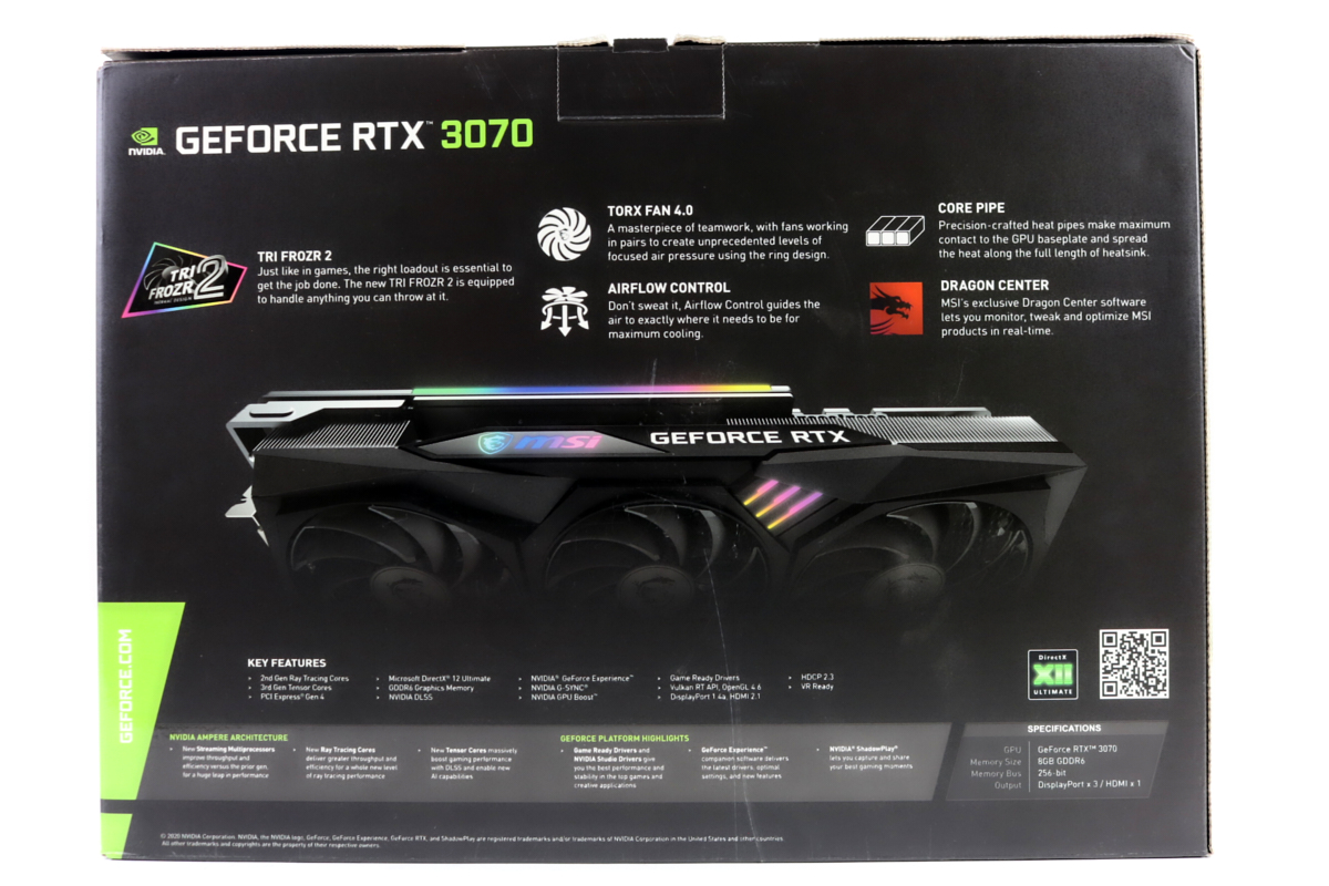 MSI GeForce RTX 3070 8GB Gaming X Trio w/Box | 1yr Warranty, Fast