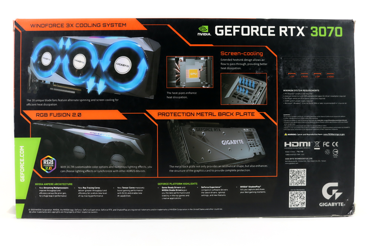 Gigabyte GeForce RTX 3070 Gaming OC GPU w/Box | 1yr Warranty