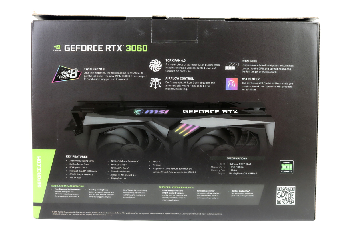 MSI GeForce RTX 3060 12GB Gaming X GPU w/Box | 1yr Warranty, Fast