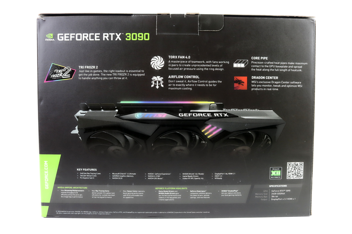 MSI GeForce RTX 3090 24GB Gaming X Trio GPU w/Box | 1yr Warranty