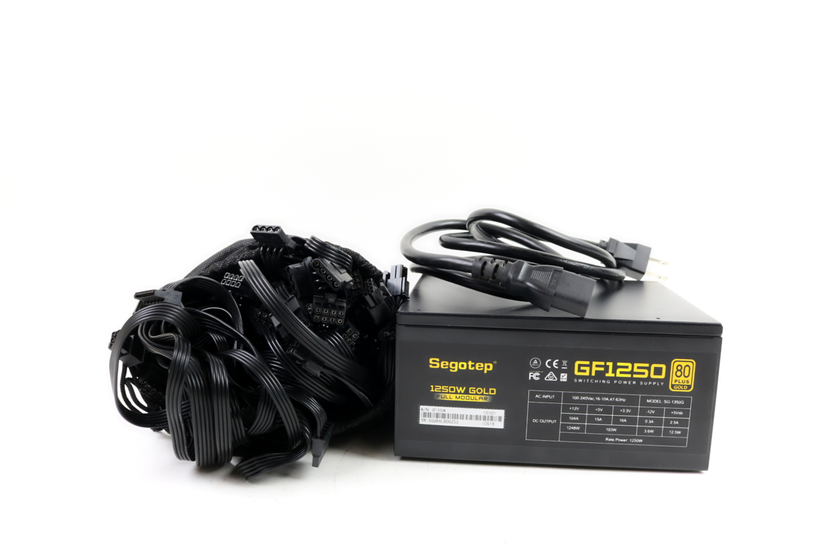 Segotep GF1250W Fully Modular 80+ Gold PSU w/Box + All Cables | 1yr Warranty,...
