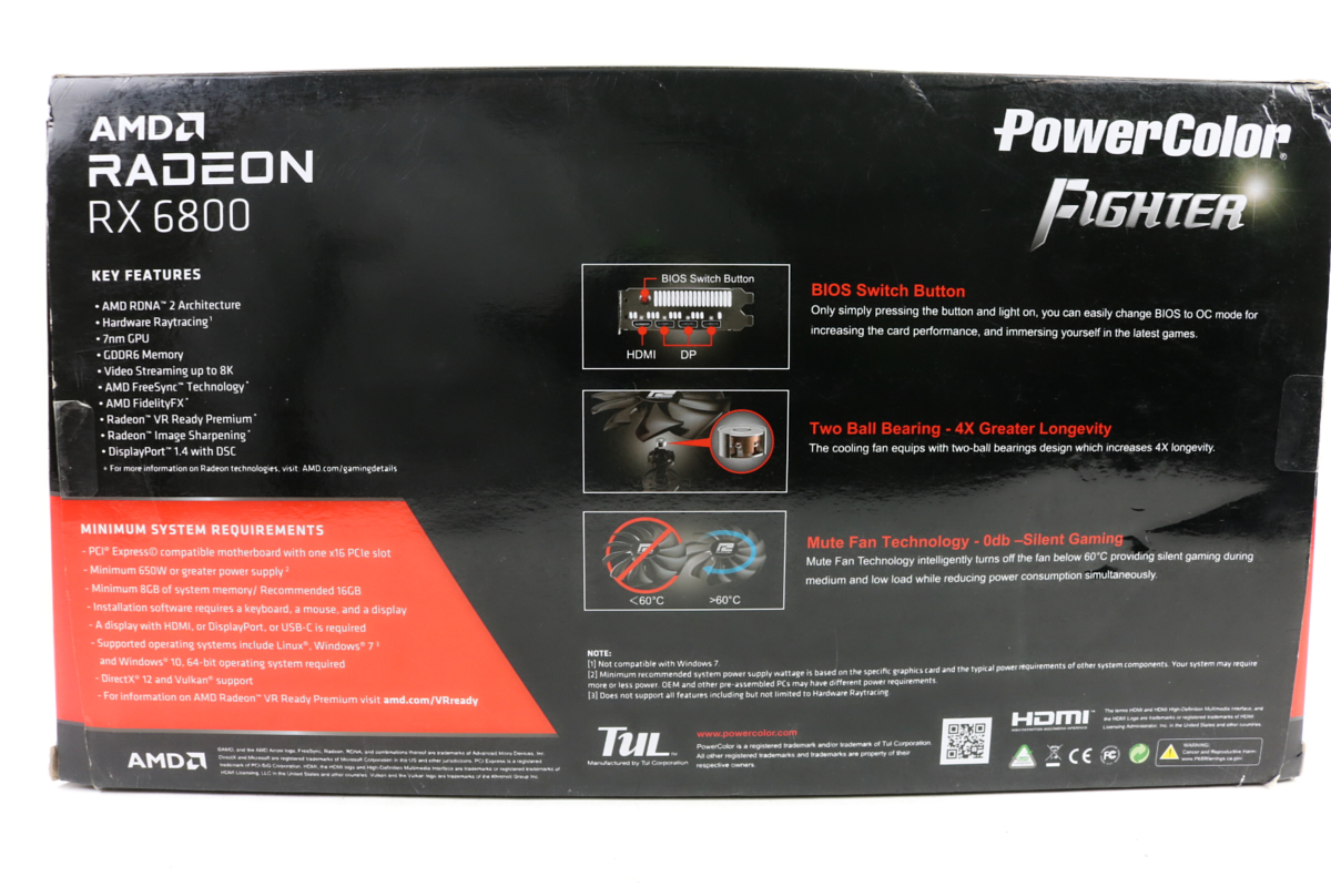 Powercolor Radeon RX 6800 16GB Fighter GPU w/Box | 1yr Warranty