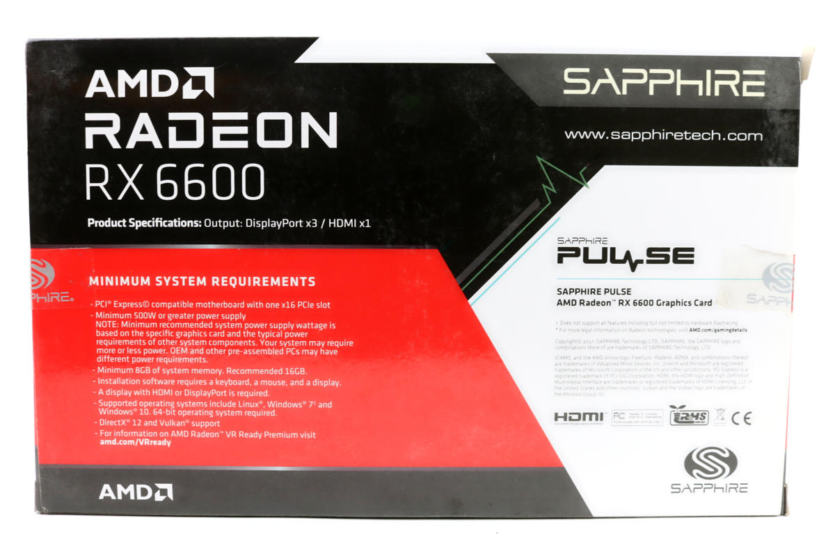 Sapphire Radeon RX 6600 8GB Pulse GPU w/Box | 1yr Warranty, Fast