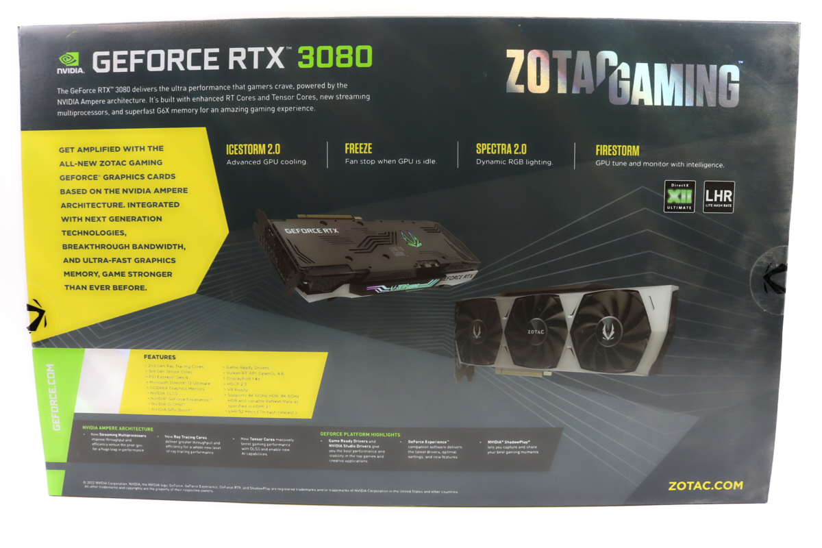 Zotac GeForce RTX 3080 12GB Trinity OC GPU w/Box 1yr Warranty