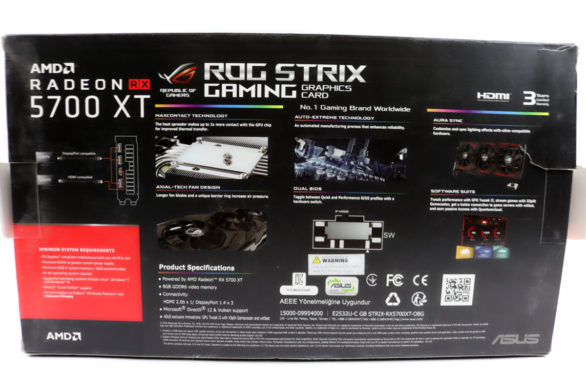 Asus Radeon RX 5700 XT 8GB RoG Strix OC GPU w/Box | 1yr Warranty