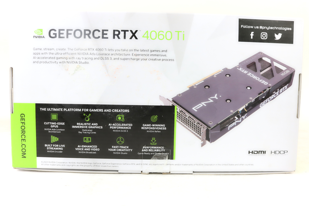PNY GeForce RTX 4060 Ti 16GB Verto GPU w/Box | 1yr Warranty