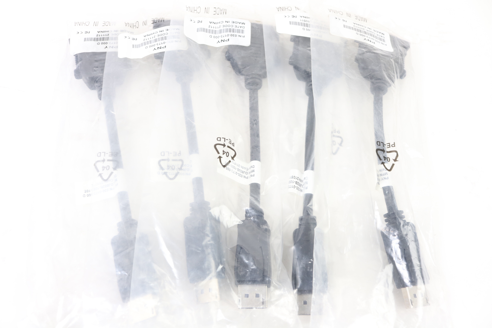 Lot of 5 - PNY 030-0173-000 D DisplayPort to DVI-D Adapters | US Seller, Fast...