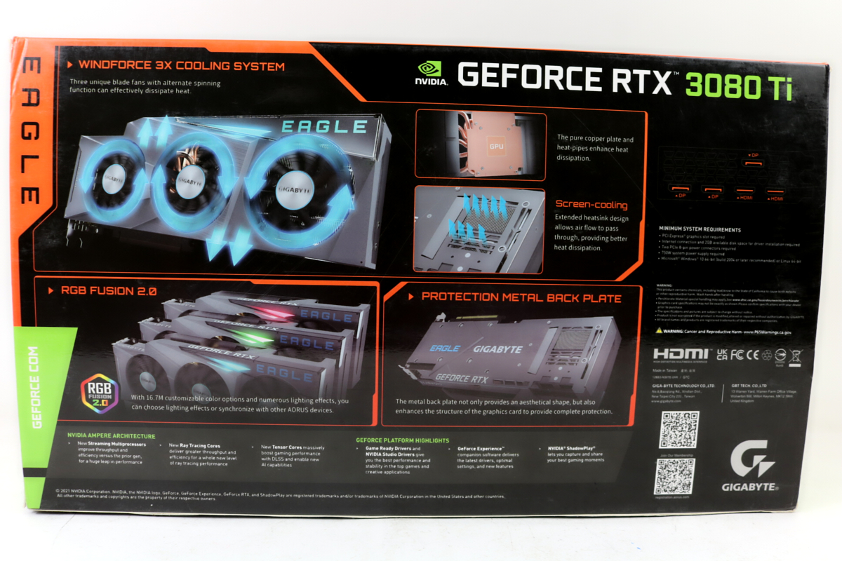 Gigabyte GeForce RTX 3080 Ti 12GB Eagle 12G GPU w/Box | 1yr